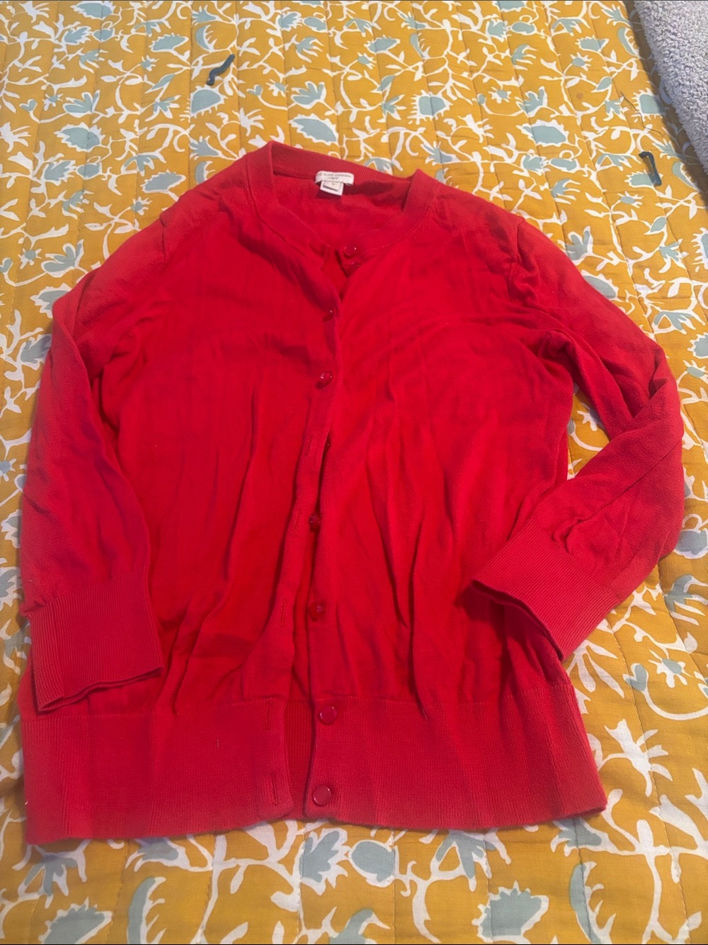 J Crew The Clare Cardigan Red Lightweight